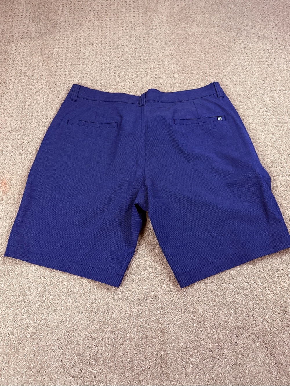 Travis Mathew Navy Performance Flat Front Shorts - Picture 3 of 10